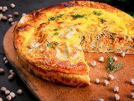 Рецепта Италиански пай с нахут с бутер тесто, сос бешамел и зеленчукова плънка